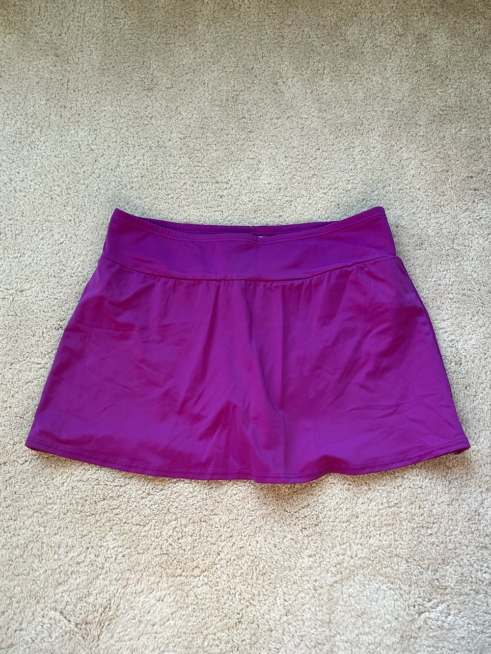 Lands’ End Women’s Fuchsia Pink Swim Skirt w/ Brief Lining - 14 - EUC - Stretch